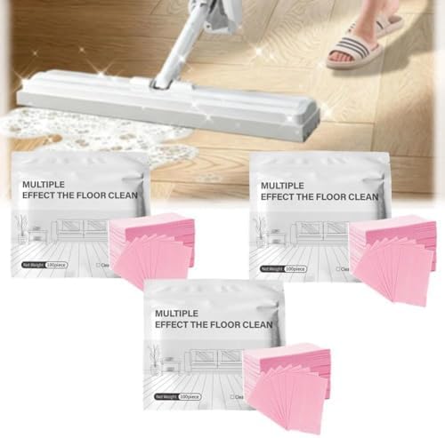 100/150/200/300pcs Floor Cleaning Tablets, Multi-Surface Floor Cleaning Tablets, Concentrated Cleaner Multiple Effect the Floors Clean for Tile,Hardwood (Pink-300pcs) by Unknown