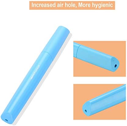 Travel Toothbrush Case Plastic Container Box Breathable Design with Air Hole More Toothbrush Tube for Home Daily Office Business Use (Light Blue) - Image 2