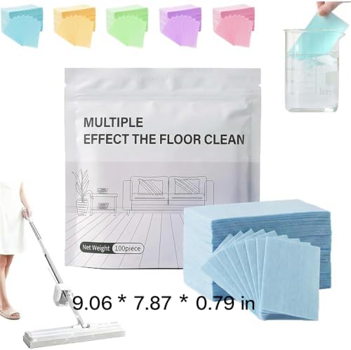Floor Cleaning Tablets 100 Count Dissolvable Sheets for Hardwood Tile Laminate Vinyl Concentrated Deep Solution Space Saving Mop Refills for Home Use - Image 2