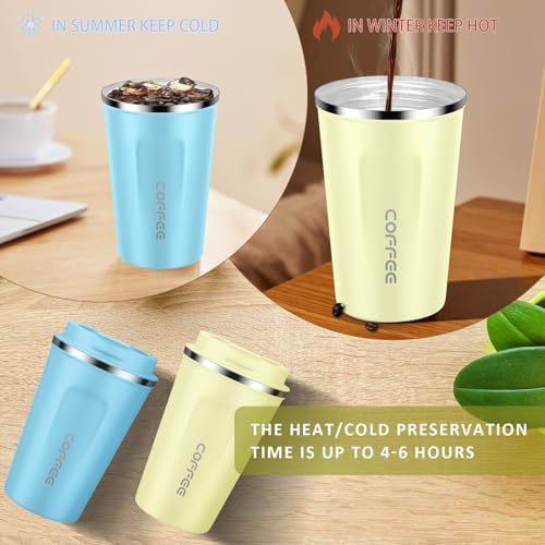 CS COSDDI 12 oz Coffee mug - Stainless Steel Coffee Cup with Leakproof Lid - Image 4