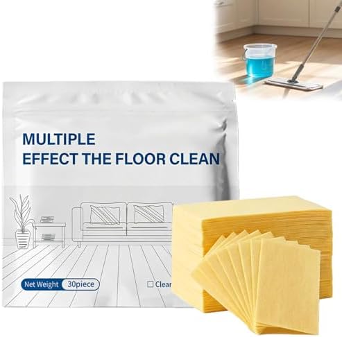 150/300PCS Multi-Surface Floor Cleaner Tablet, Upgraded Floor Cleaning Solution Tablets, Multiple Effect the floors Clean, Concentrated Cleaner for Hardwood, Tile, Laminate & More (yellow, 150PCS) by Unknown