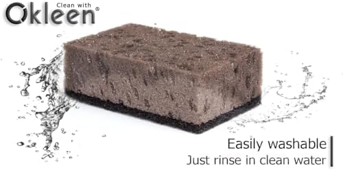 Taupe Multi Use Scrub Sponges. Made in Europe. 18 Pack, 4.3x2.8x1.4 inches. Best Odorless Durable Brown Heavy Duty Scrubber for Kitchen and Household Cleaning - Image 4