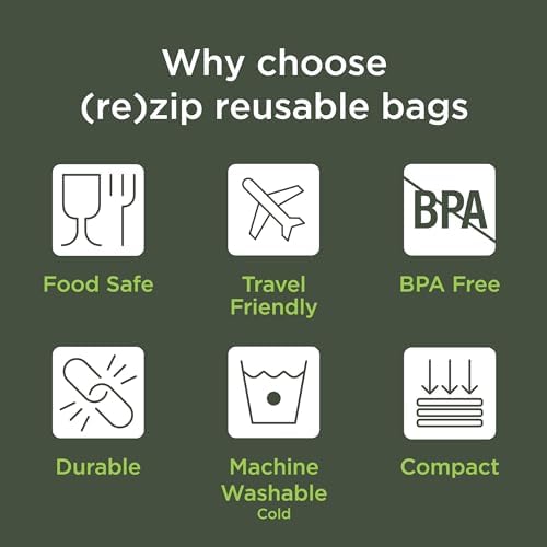 (re) zip Reusable Bread & Bagel Bag, Large 39-Cup Roll Top, Freezer-Safe - Image 3