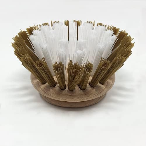 LOLA Replacement Head for The Original Dishwashing & Vegetable Brush, Birch Hardwood & Nylon Poly Bristles, Reusable & Washable - 1 Count by LolaProducts