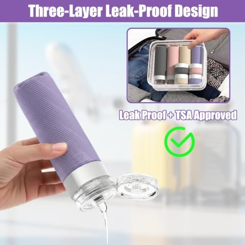 Travel Toiletry Containers 26Pcs Silicone Leakproof TSA Approved Set - Image 3