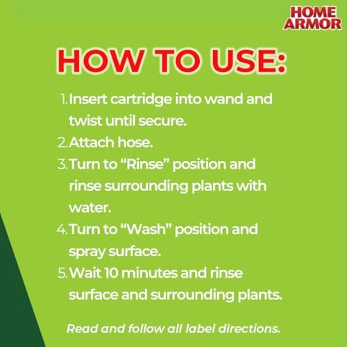 Home Armor Refill Cleaning Cartridge, 1 Pack, For Use with the Power Clean Wand, 2X Cleaning Power of Ordinary Outdoor Cleaners, Single Use Cartridge - Image 5