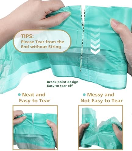 AYOTEE Compostable Trash Bags 4 Gallon Drawstring Trash Bags,100 Count - Image 5
