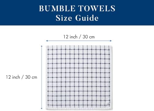 Bumble Dish Cloths (6-Pack), 100% Cotton Kitchen Towels, 12"x12" - Navy - Image 7