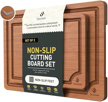 Bamboo Cutting Board Set Non Slip Feet Over Sink Day Gifts Best Mama Mommy Bonus Busy Mom Ever Christmas Xmas Birthday Law Step Stepmom Stepmother Who Have Everything Good Unique Useful Present by Socisen