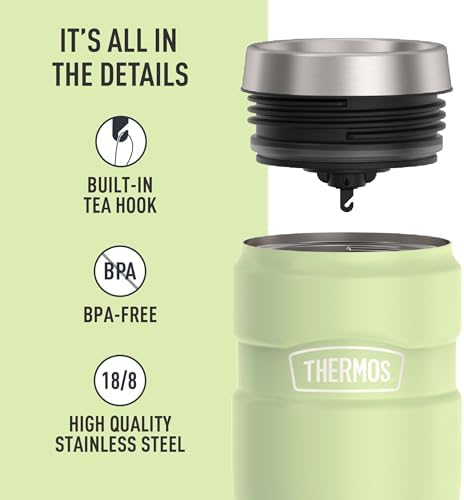 THERMOS Stainless King Stainless Steel Tumbler, 16oz, Matte Green - Image 4