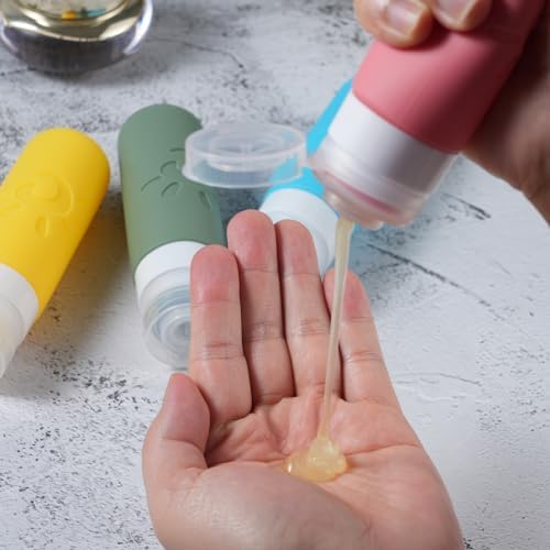 Zafit Travel Bottles for Toiletries, TSA Approved Travel Containers 3oz Leak Proof Travel Tubs Refillable Liquid Travel Accessories for Shampoo Conditioner Lotion Body Wash(Multicolored F) - Image 6