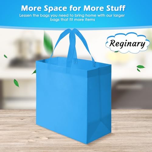 Reginary 100 PCS Non Woven Tote Bags Bulk,Sky Blue - Image 5