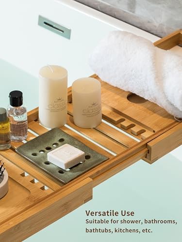Ceramic Soap Dish for Shower, Bar Soap Holder with Self Draining - Image 3