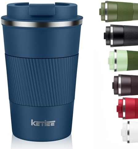 KETIEE Travel Mug 12oz, Insulated Coffee Mug with Leakproof Lid by KETIEE