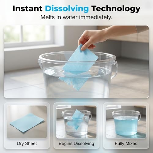 Floor Cleaning Tablets Multi-Surface Cleaner, Floor Cleaner Sheets for Mopping, Fast Dissolvable, Ease Effective Deep Clean Stains and Odors, Pet Safe, Keep it Fresh and Clean (2 Set) - Image 5