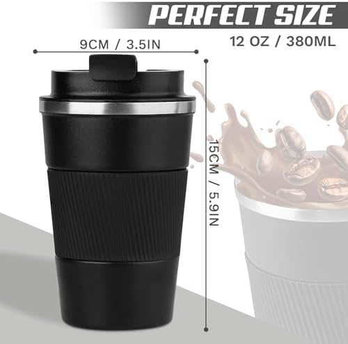 Vacuum Insulated Stainless Steel Travel Coffee Mug,Leak Proof Cup with Lid - Image 4