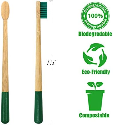 Virgin Forest Bamboo Toothbrushes 6pk, Charcoal Soft Sensitive Gums - Image 5