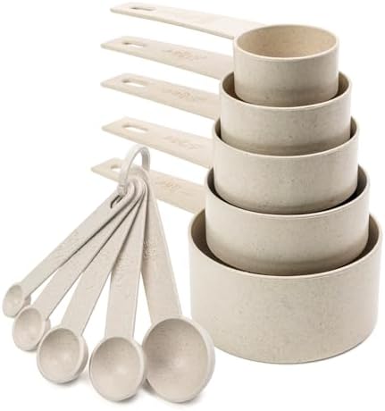 Beille 7pc Wheat Straw Complete Kitchen Utensils Set, Cream - Image 2