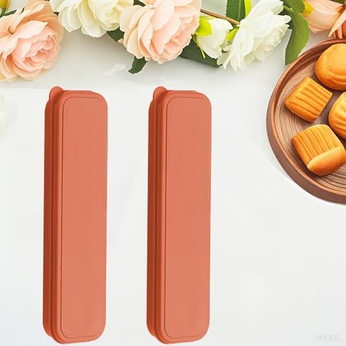 Wheat Straw Portable Plastic Knife Fork Spoons Tableware (Orange,Orange) - Image 7