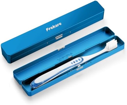 Toothbrush Travel Case Aluminum, Manual Tooth Brush Holder for Traveling by Frekare