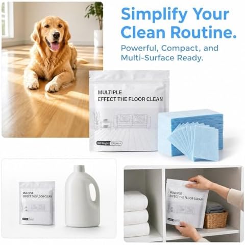 100 Piece Floor Cleaning Tablets, Multi-Surface Cleaner, Water Soluble Floor Cleaner for for Hardwood, Tile, Laminate Floors, Home Cleaning for Kitchen, Bathroom & Living Room - Image 3