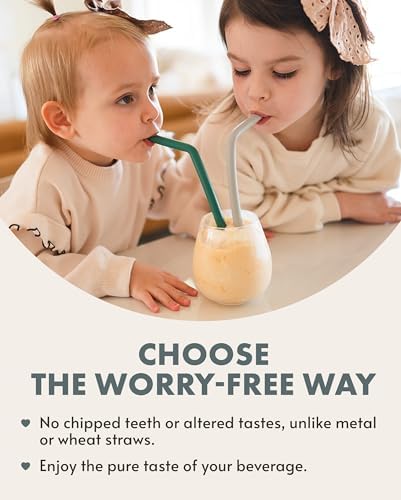Nightingale Silicone Smoothie Straws - Flexible, Reusable Wide Drinking Straw with Cleaning Brush -Compatible w/Stanley 30oz - Bendy Boba Straws- Food-Safe, No BPA, Dishwasher Safe - Set of 6 - Image 5