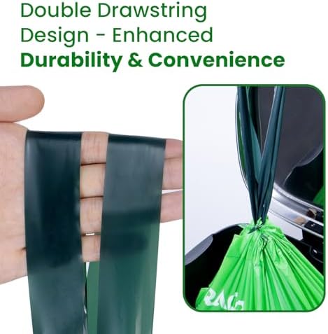 13 Gallon Compostable Trash Bags Drawstring, Heavy Duty Extra Thick 1 Mil, 35 Bags, Tall Kitchen Food Scrap Waste Bag, ASTM D6400 - Image 5