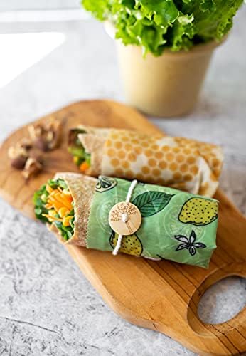 Trifecta Living Co. Versatile Beeswax Wraps,Set of 7-Fresh Food Keeper, Durable & Easily Cleaned, Sustainable Step Towards a Zero-Waste Kitchen, Unique Designs (Honeycomb, Lemon, Tropical Animals) - Image 5