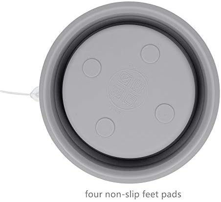 CARTINTS Silicone Collapsible Food Storage Containers with Lids Collapsible Containers Ideal for Travel and Camping, Hiking,32oz/950ml (Grey) - Image 5