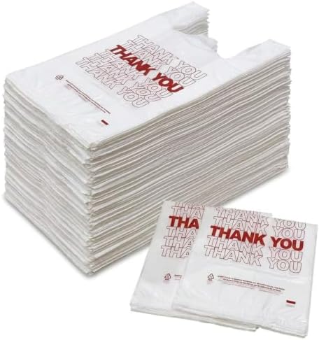 TashiBox 300Ct Plastic Bags，thank you bags,Shopping bags by TashiBox