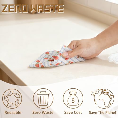 25 Pack Reusable Tissue Paperless Towel Roll Washable Cotton for Kitchen Towels Zero Waste Products Replacement Tissue (RT-G) - Image 3