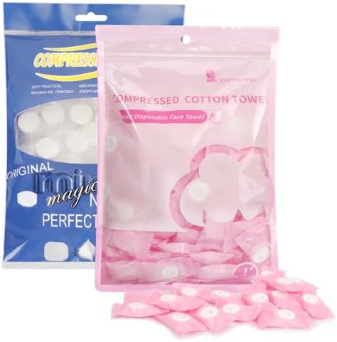 Compressed Towel - 200 PCS Mini Tablets Disposable Portable Face Towel,Soft by WELCOME