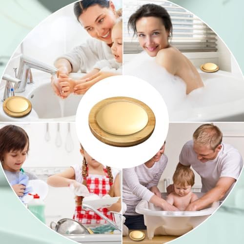 12 Pcs Round Bamboo Soap Dishes Self Draining Wooden Soap Holder Bar Soap Tray for Bathroom Kitchen Shower Sink - Image 6