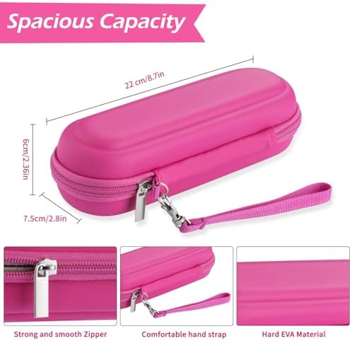 Toothbrush Travel Case for Oral B/Oral-B Pro 1000 1500 5000 7000 & Philips Sonicare 4100 1100 5300 5100 6100/iO Electric Toothbrush, Hard Protective Storage Bag (Pink) - Image 2