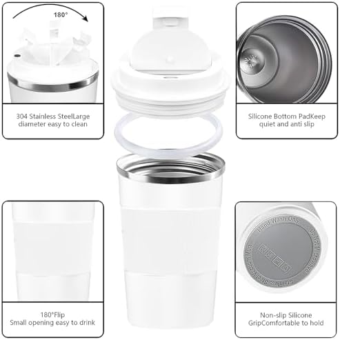 Insulated Travel Coffee Mug, Stainless Steel Coffee Cup with Leakproof Lid - Image 2