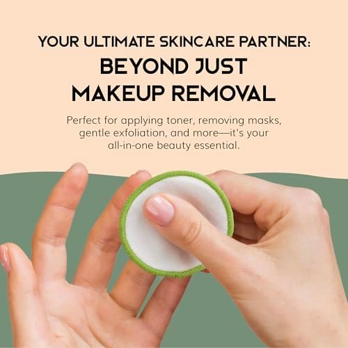 GREENZLA Reusable Makeup Remover Pads | 20 Pack | Bamboo Cotton Rounds - Image 4