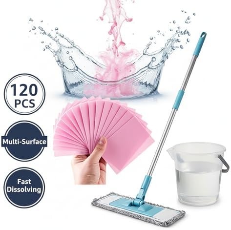 120PCS Floor Cleaning Tablets for Mopping, Dissolvable Multi Surface Cleaner Tablets for Hardwood Tile Laminate Vinyl Glass Floors & Wall Cleaning (Yellow) - Image 5