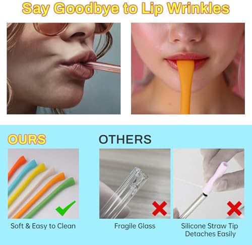 NiHome 6PCS Silicone Anti-Wrinkle Straws Fit for Stanley 40oz 30oz Tumblers - Image 4