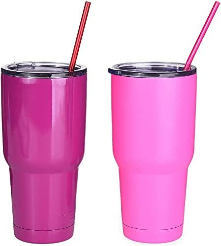 ALINK 35-Pack Tritan Hard Plastic Reusable Straws with Cleaning Brush, 10.5 in Long Thick Unbreakable Straws for 30 OZ Tumblers, Mason Jar, Yeti, Tervis - Image 6