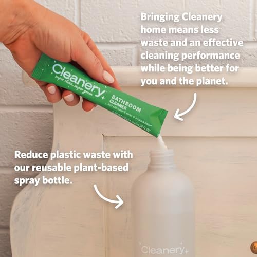 Bathroom Cleaner Powder Concentrate Refills 4 Pack, Makes 24 fl oz Each, Tea Tree & Mint - Image 5