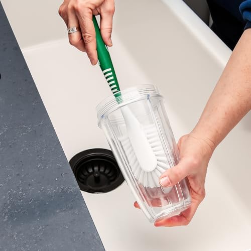 LIBMAN Kitchen Scrub Brush with Long Handle - 3 Pk Kitchen Brush for Dishes - Dish Scrubber Cleaning Brushes for Sinks, Bottles, Pots, Pans, Vegetables - All Purpose - Image 3