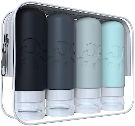 Zafit Travel Bottles for Toiletries, TSA Approved Travel Containers 3oz Leak Proof Travel Tubs Refillable Liquid Travel Accessories for Shampoo Conditioner Lotion Body Wash(Multicolored A) by ZAFIT