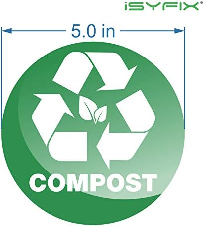 iSYFIX Recycle Sticker for Trash Can, 6 Pack, 5 inch - Image 2