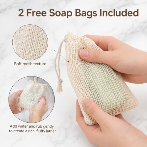 2 Pack Teak Soap Dish Wooden Soap Holder Self Draining Soaps Dish for Shower Natural Wooden Bar Soaps Holder for Bathroom Kitchen Sink Bathtub - Image 3