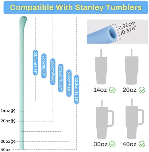NiHome 6PCS Silicone Anti-Wrinkle Straws Fit for Stanley 40oz 30oz Tumblers - Image 4