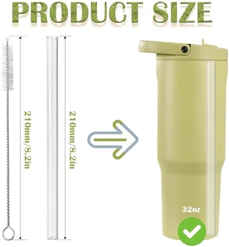 Thickened PCTG Replacement Straw for Hydrojug Sport 32oz, 6 Straws 1 Brush - Image 2