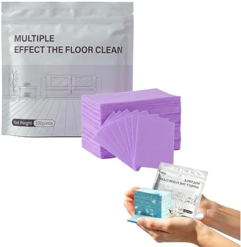 100 Piece Floor Cleaning Tablets, Multi-Surface Cleaner, 2026 Upgraded Multi-Effect Dissolvable Pre-Measured Deep Cleaning Tablets for Tile Vinyl Hardwood Laminate Kitchen Bathroom (Purple) by Unknown