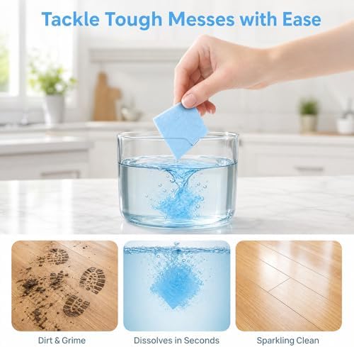 100 Piece Floor Cleaning Tablets, 2026 Upgraded Multiple Effect the Floor Clean, Floors Cleaning Tablets for Mopping, Concentrated Cleaner for Hardwood, Tile, Laminate & More (Osmanthus) - Image 5