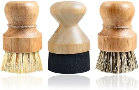 3 Pcs Cutting Board Oil Wax Applicator and Scrub Brush Set by LEONTOOL