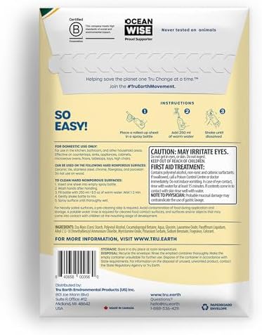 Tru Earth Multi-Surface Cleaner Eco-Strips, Lemon Fresh, 16 Strips - Image 2